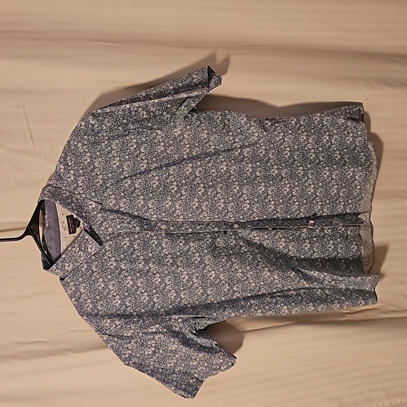 Van Heusen, foliage print, short sleeved, button down, shirt - Picture 1 of 4